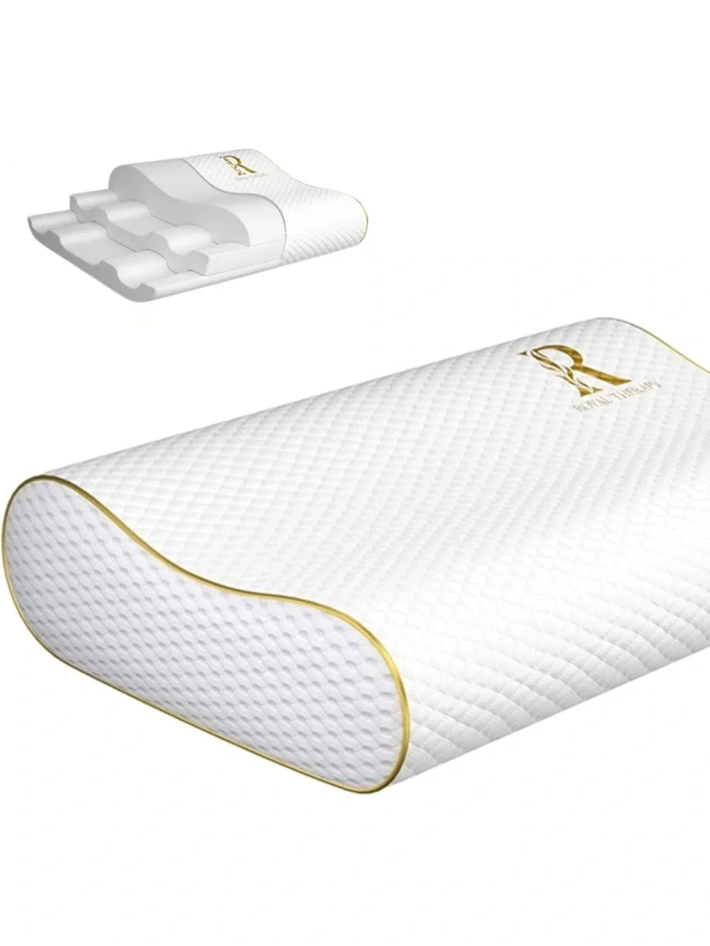 Royal Therapy Memory Foam Pillow, Queen Neck Pain Relief, Contour Cervical 3 lay